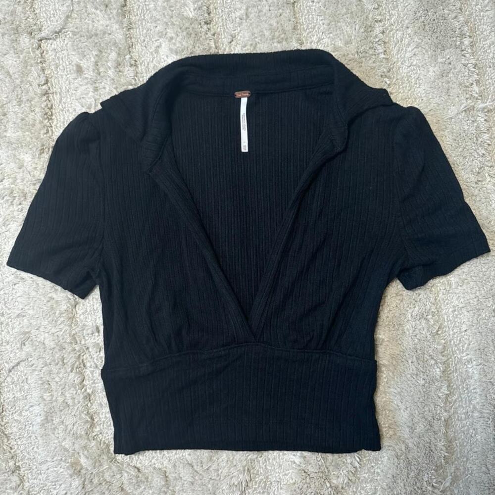 Free People Polo Crop Top